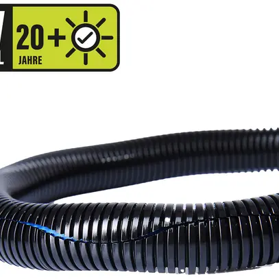 Tuyau ondulé Plica Nylflex Sinus UV-PAH Ø29×50m PA6 noir 