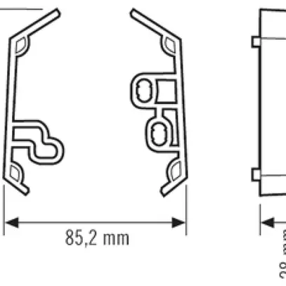 Zoccolo di montaggio del distanziatore ESYLUX DEFENSOR SPACER bianco 