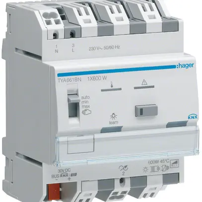 Attuatore-variatore AMD Hager TYA661BN KNX system 1×600W 4UM 