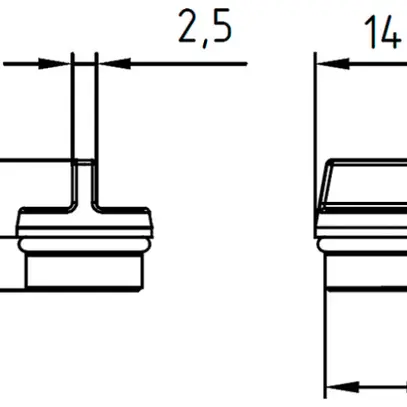 ASi-Verschlusskappe Siemens 3RK1 für M12-Anschlüsse von Kompaktmodul IP67 