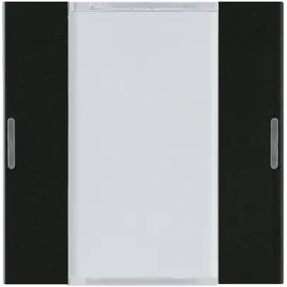 Faccia pulsante Hager basico KNX doppio LED nero 45×45mm 