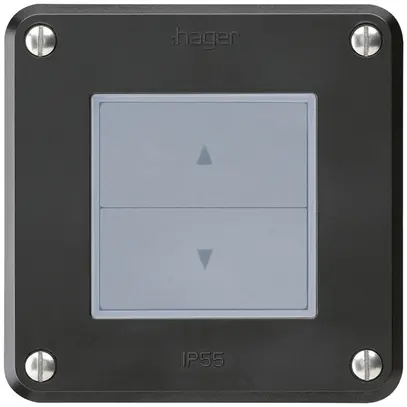 Contact pour stores ENC robusto IP55 noir avec 2 touches de fonction combinaison 