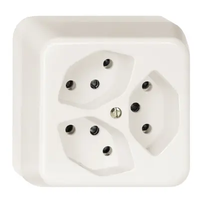 Presa AP FH X 3×T13/1S bianco 