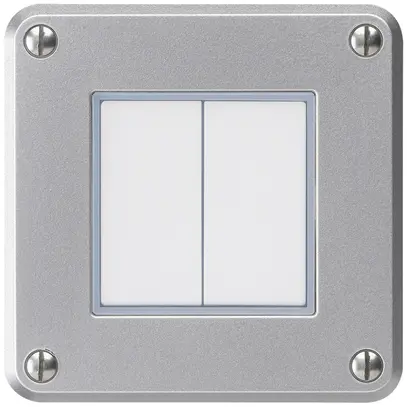 Contact à poussoir ENC robusto IP55 2×1P aluminium 