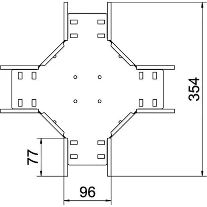 Pièce en croix BET RK 85×100mm acier galvanisé à chaud 