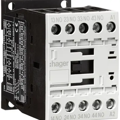Contattore ausiliare Hager 4 chiusure 4A AC-15 tensione bobina 24VAC 