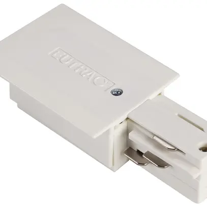 Alimentazione laterale SLV per binario cond.INS EUTRAC 3f, PE a destra, bianco 
