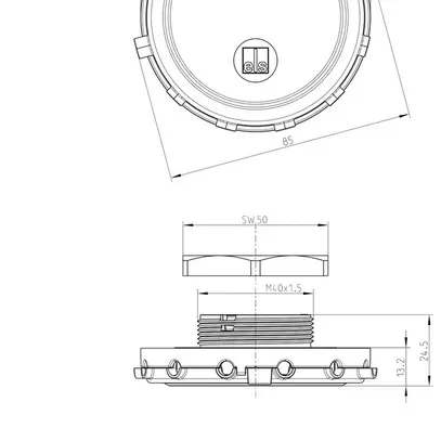 Set d'elementi d'aerazione Günther Spelsberg BEL Air M40 Ø85mm grigio 