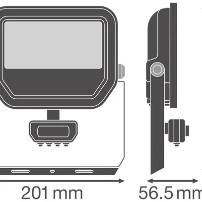 Projecteur LED LEDVANCE FLOODLIGHT50 PIR SEN 41W 6000lm 840 IP65 100° 201×57 no 