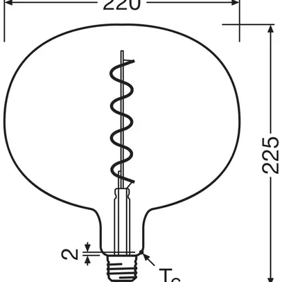 LED-Lampe LEDVANCE Vintage 1906 E27 4.5W 150lm 1800K Ø220×225mm Rauch 