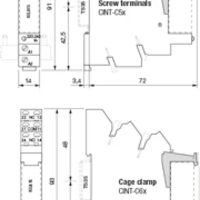 Relè d'interfaccia ComatReleco CINT-61 230VAC 1CO AgSnO2+Ag 10A/250VAC/30VDC 