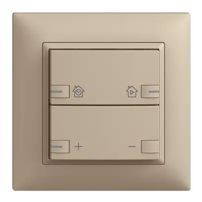 UP-Frontset EDIZIOdue zeptrionAIR Dimmer mit Bez. mit LED sand 