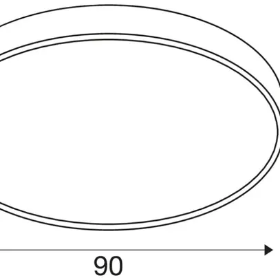 Plafonnier LED SLV MEDO 90 79W 9350lm 927/930/940 IP50 VAR Ø900mm noir 
