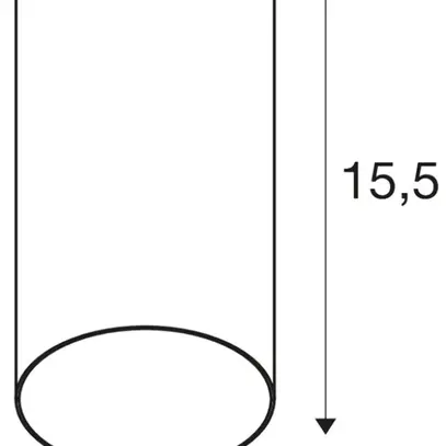 Plafoniera SLV ASTO TUBE GU10 1×10W Ø70×155mm bianco 