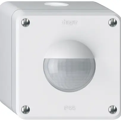 Rilevatore di movimento AP Hager robusto IP55 3 fili bianco 