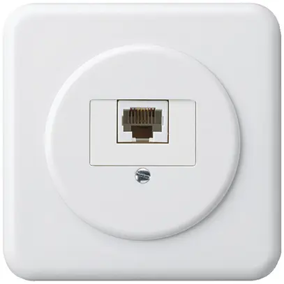UP-Anschlussdose basico 1×RJ45u weiss 