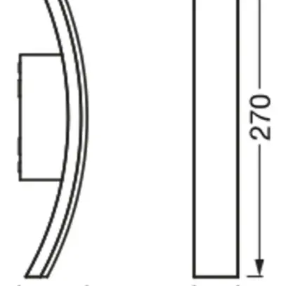 Applique LED LDV ENDURA STYLE BOW WALL 7W 280lm 3000K alluminio antracite 
