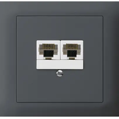 Scatola INS kallysto 2×RJ45u separato antracite 