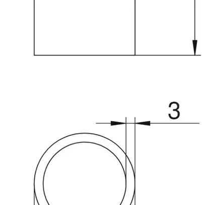Bussola distanziatrice BET DHI 090 33.7×90×3mm zincato a caldo a immersione 