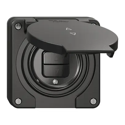 Interrupteur pour stores NUP NEVO, 1-canal, profondeur 18 mm, 87×87 mm, noir 