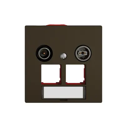 Presa multimedia TV-R EDIZIO.liv SNAPFIX® EASYNET p.2×RJ45 S-One 4dB ma 