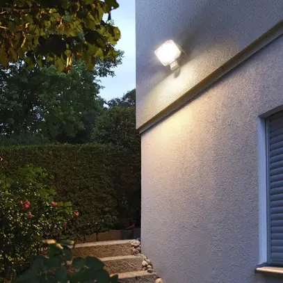 Proiettore LED AL 2050 PIR 20W 2080lm 3000K IP44 VWB 180×194mm grigio 
