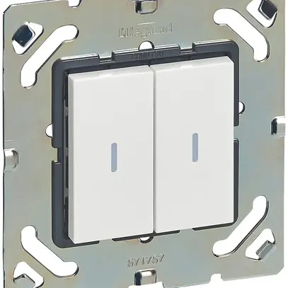 Inverseur double INC 3+3 ARTEOR, avec plaque de fixation, blanc 