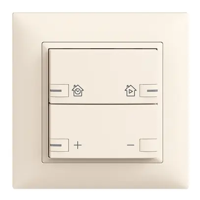 UP-Frontset EDIZIOdue zeptrionAIR Dimmer mit Bez. mit LED crema 