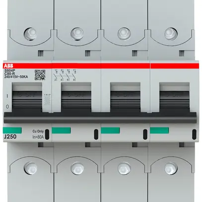 Disjoncteur ABB S804P-C80-R 4P 400V C-80A 50kA 6UM 