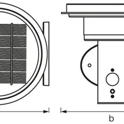 Lanterna LED LDV ENDURA STYLE Solar Sensor Wall Double Circle, 6W acciaio 