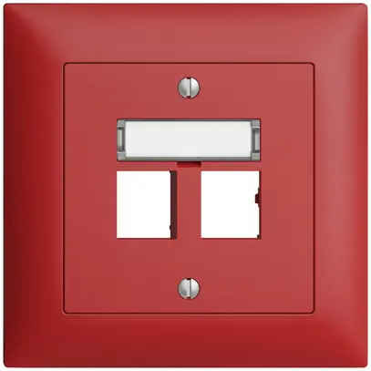 Kit montaggio ENC EDIZIOdue uscita dritta, per 2×RJ45 freenet, berry 