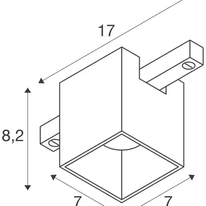 Spot LED SLV FIXT-IT Standard 8W 495lm 920…930 36° DALI 48V AD square ne 