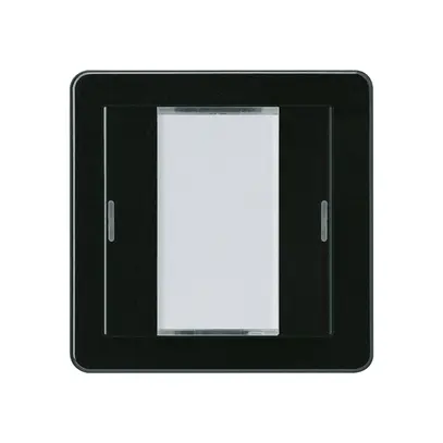Pulsante Hager basico A KNX doppio LED nero 