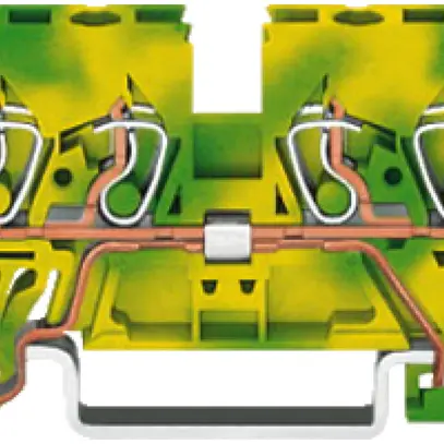 Morsetto WAGO 4L 0.8…4mm² verde/giallo 