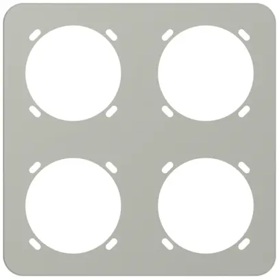 Plaque de fixation NUP SUPRA 2×2 gris 