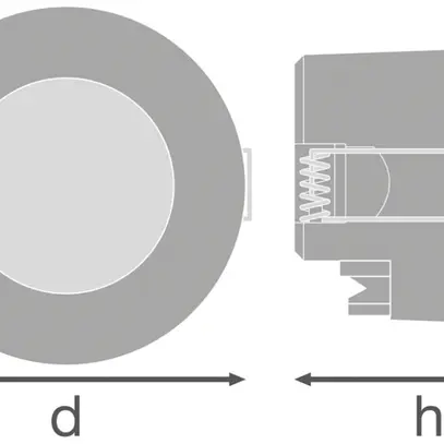 Sensore di movimento/luce LDV SENSOR CEILING FLUSH 360DEG, IP20 bianco 