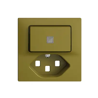 Kit frontale EDIZIOdue olive 60×60mm T23 con lente 