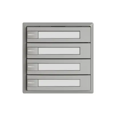 Pulsante universale EDIZIO.liv UNI SNAPFIX® 12…48V s.LED 4× com.1T targ.grc 