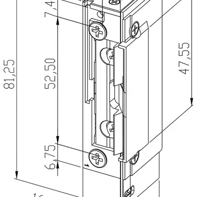 Türöffner BSW B6300-TB Ruhestrom Radiusfalle links/rechts 12…24V 