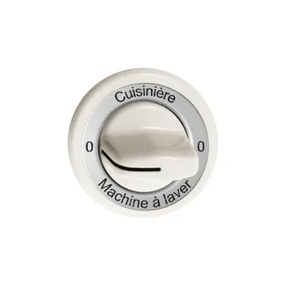 Frontset 0-Cuisinière-0-Machin à laver für Drehschalter weiss 