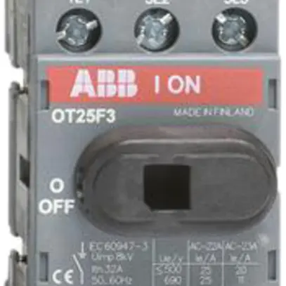 Interrupteur de charge ABB 25A/400V 3L, AC22A gris clair 