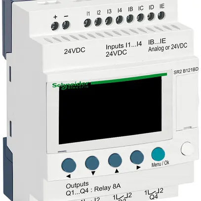Zelio Logic compact 8 DE/4 DA relè, 24VDC 