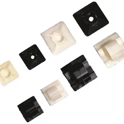 Zoccolo autoadesivo per fascetta 19×10mm nero 