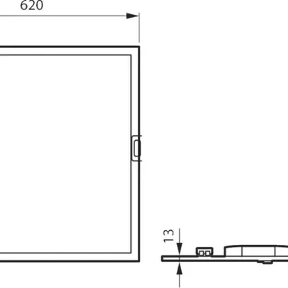 Plafonnier INC LED SlimBlend RC332V SEN 27W 3700lm 4000K 620×620mm blanc 