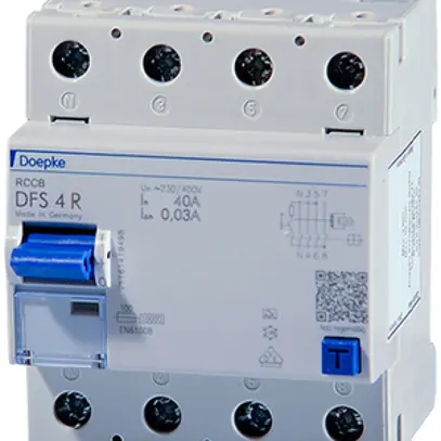 Interrupteur différentiel Doepke 125A 300mA 4L type A sensible courant pulsion 