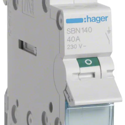 Interruttore AMD Hager 40A 230V 1 chiusura 0 apertura 0 invertitore 1UM 