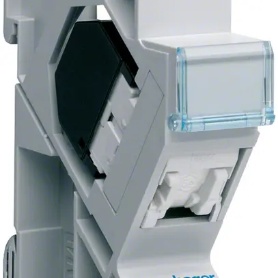 Module patch cat.5e RJ45 TP/u + support pour rail DIN 1  4 pièces 