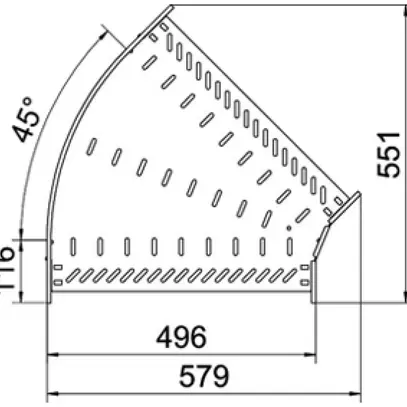 Gomito BET RB 45° 85×500mm acciaio zincato a caldo per immersione 
