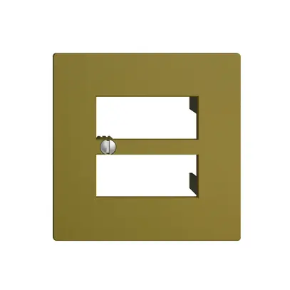 Placca frontale 4×RJ45 EDIZIOdue olive R&M swissline 