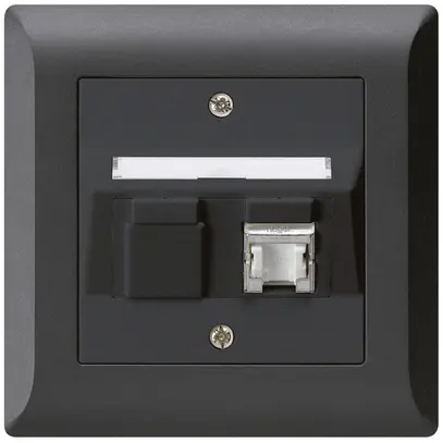 Prise ENC kallysto.line C cat.6 1RJ45/s noir 